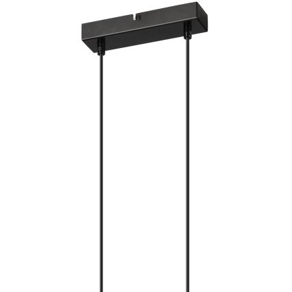 Suspension filaire FRIDA 2xE27/60W/230V noir/marron hêtre